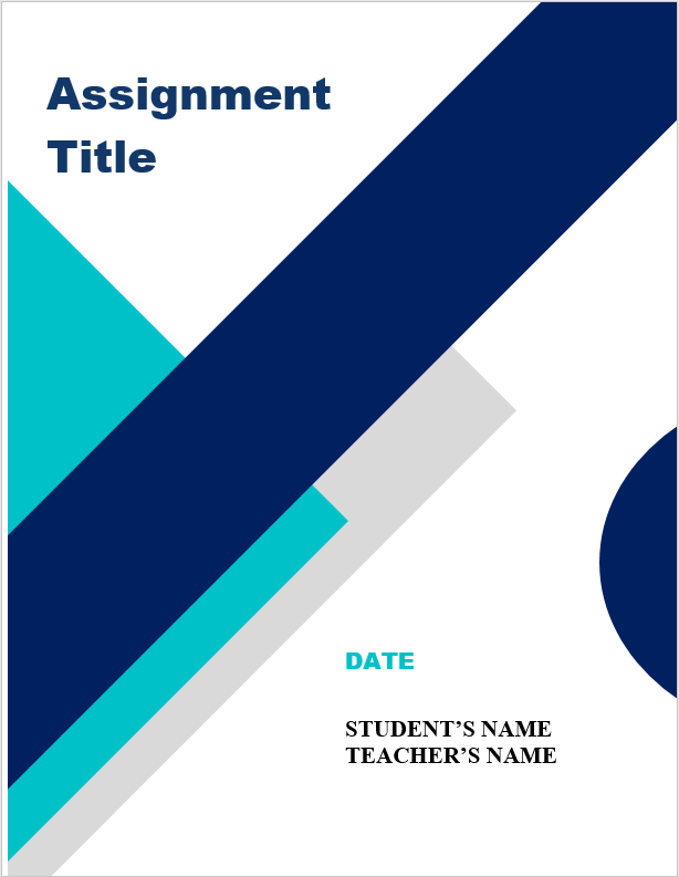 Assignment Front Page Format Word File