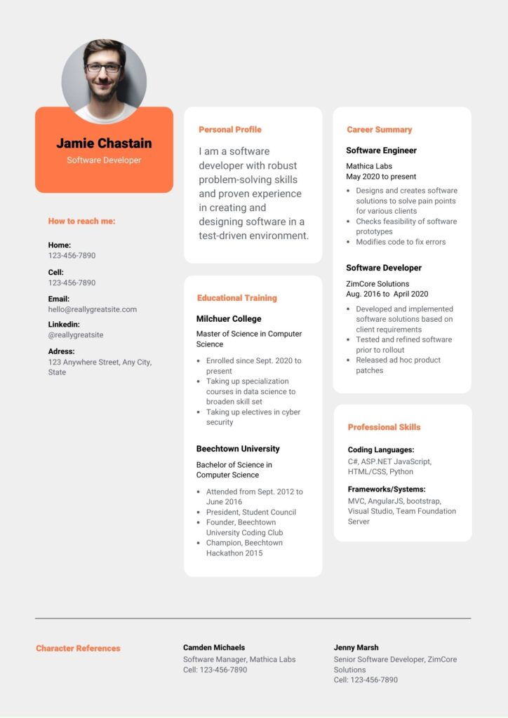 digital marketing resume sample