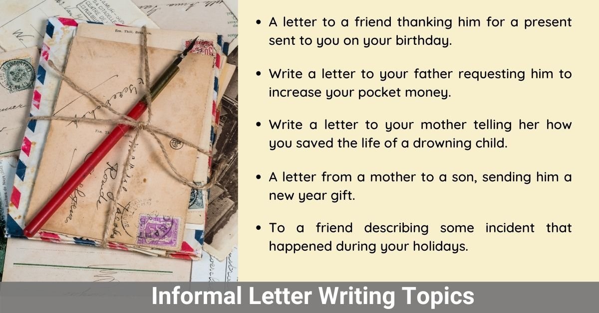 Examples Of Informal Letter Writing For Class 7